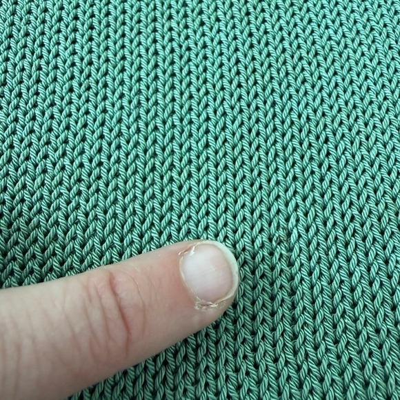 Max Mara Boatneck Sweater Size Small Green Knitting Yarn Italy Beach Coastal - Picture 6 of 11